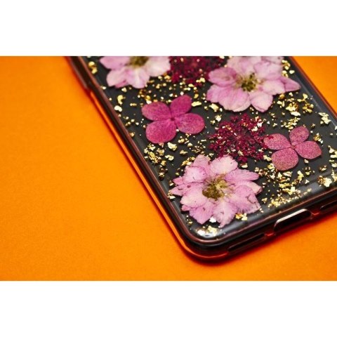 PURO Glam Hippie Chic Cover - Etui iPhone XR (prawdziwe płatki kwiatów zielone) PURO Glam Hippie Chic Cover - Etui iPhone XR (prawdziwe płatki kwiatów zielone)