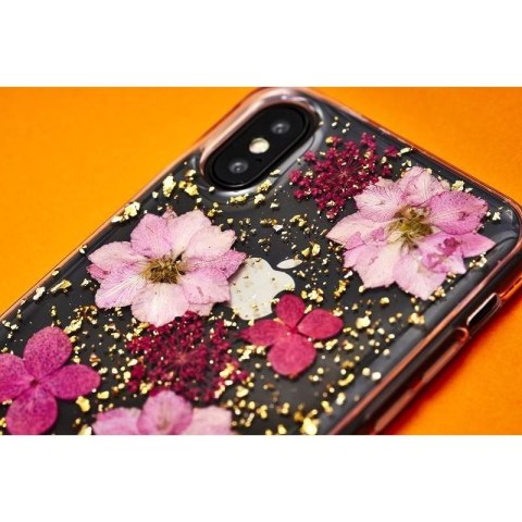 PURO Glam Hippie Chic Cover - Etui iPhone XR (prawdziwe płatki kwiatów zielone) PURO Glam Hippie Chic Cover - Etui iPhone XR (prawdziwe płatki kwiatów zielone)