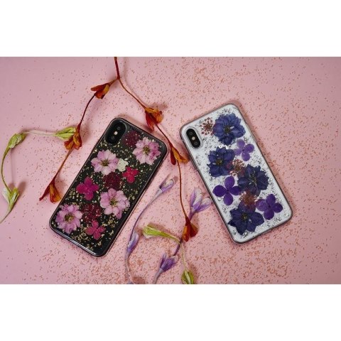 PURO Glam Hippie Chic Cover - Etui iPhone XR (prawdziwe płatki kwiatów zielone) PURO Glam Hippie Chic Cover - Etui iPhone XR (prawdziwe płatki kwiatów zielone)