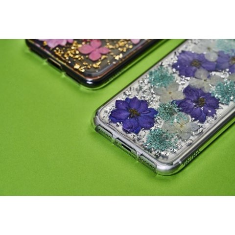 PURO Glam Hippie Chic Cover - Etui iPhone XR (prawdziwe płatki kwiatów zielone) PURO Glam Hippie Chic Cover - Etui iPhone XR (prawdziwe płatki kwiatów zielone)