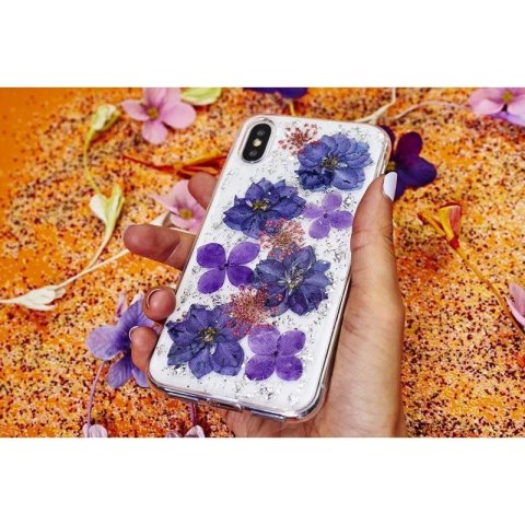 PURO Glam Hippie Chic Cover - Etui iPhone XR (prawdziwe płatki kwiatów zielone) PURO Glam Hippie Chic Cover - Etui iPhone XR (prawdziwe płatki kwiatów zielone)