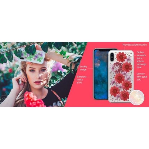 PURO Glam Hippie Chic Cover - Etui iPhone XR (prawdziwe płatki kwiatów zielone) PURO Glam Hippie Chic Cover - Etui iPhone XR (prawdziwe płatki kwiatów zielone)