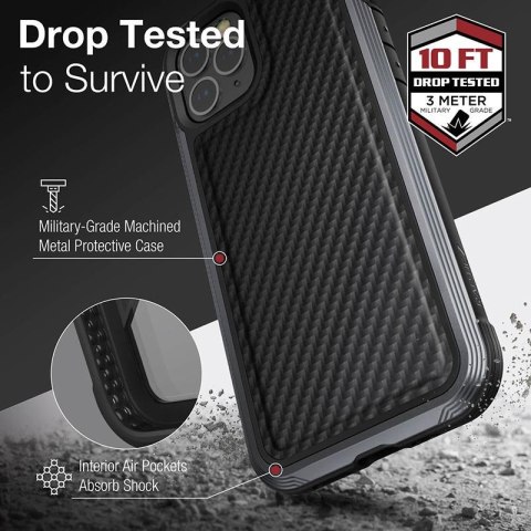 X-Doria Raptic Lux - Etui aluminiowe iPhone 12 Pro Max (Drop test 3m) (Black Carbon Fiber) X-Doria Raptic Lux - Etui aluminiowe iPhone 12 Pro Max (Drop test 3m) (Black Carbon Fiber)