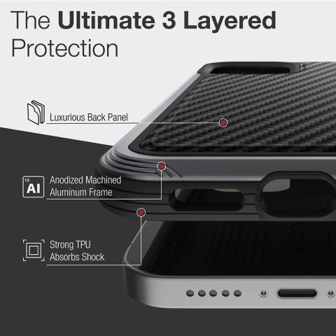X-Doria Raptic Lux - Etui aluminiowe iPhone 12 Pro Max (Drop test 3m) (Black Carbon Fiber) X-Doria Raptic Lux - Etui aluminiowe iPhone 12 Pro Max (Drop test 3m) (Black Carbon Fiber)