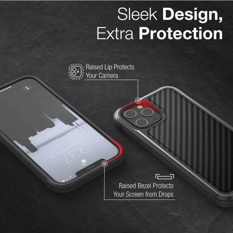X-Doria Raptic Lux - Etui aluminiowe iPhone 12 Pro Max (Drop test 3m) (Black Carbon Fiber) X-Doria Raptic Lux - Etui aluminiowe iPhone 12 Pro Max (Drop test 3m) (Black Carbon Fiber)