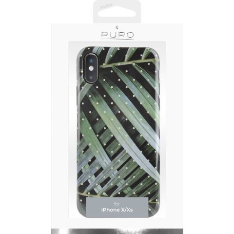 PURO Glam Tropical Leaves - Etui iPhone Xs / X (Brilliant Leaves) PURO Glam Tropical Leaves - Etui iPhone Xs / X (Brilliant Leaves)