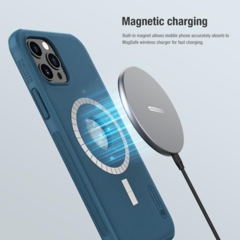 Nillkin Super Frosted Shield Magnetic - Etui Apple iPhone 12 Pro Max (Blue) Nillkin Super Frosted Shield Magnetic - Etui Apple iPhone 12 Pro Max (Blue)