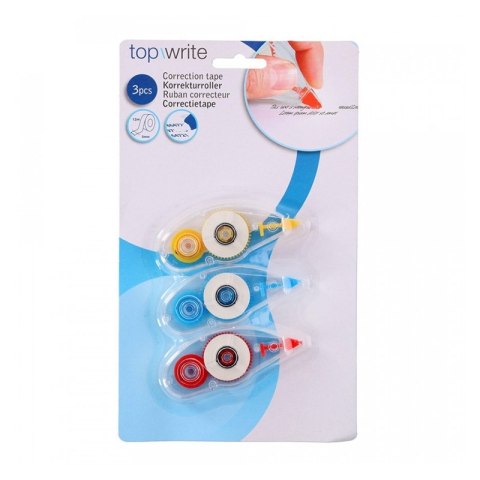 Topwrite - Korektor w taśmie 12m, 3 szt Topwrite - Korektor w taśmie 12m, 3 szt