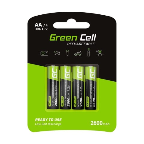 Green Cell - 4x Akumulator AA HR6 2600mAh Green Cell - 4x Akumulator AA HR6 2600mAh