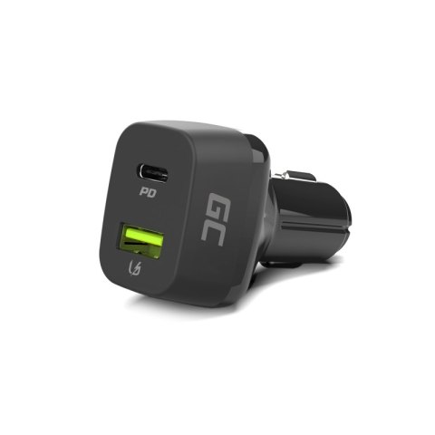 Green Cell - Ładowarka samochodowa USB-C Power Delivery + USB-A Quick Charge 3.0 Green Cell - Ładowarka samochodowa USB-C Power Delivery + USB-A Quick Charge 3.0