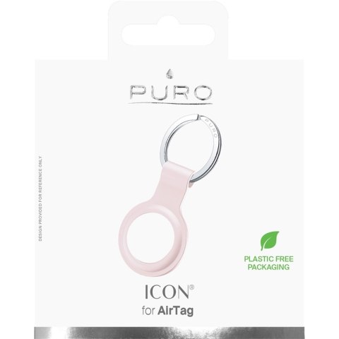 PURO ICON Case - Silikonowy brelok do Apple AirTag (piaskowy róż) PURO ICON Case - Silikonowy brelok do Apple AirTag (piaskowy róż)
