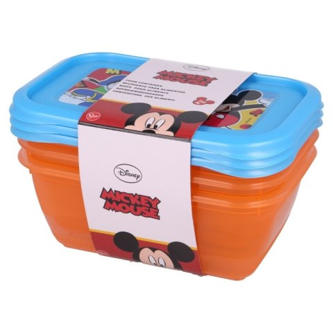Mickey Mouse - Zestaw pojemników na żywność 540ml (3szt.) Mickey Mouse - Zestaw pojemników na żywność 540ml (3szt.)