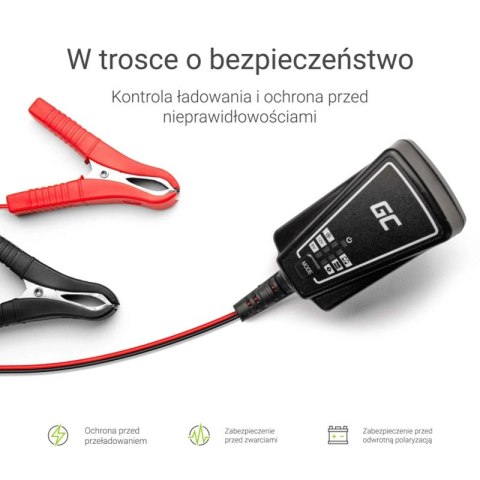 Green Cell - Ładowarka, prostownik do Akumulatorów 6V / 12V (1A) Green Cell - Ładowarka, prostownik do Akumulatorów 6V / 12V (1A)