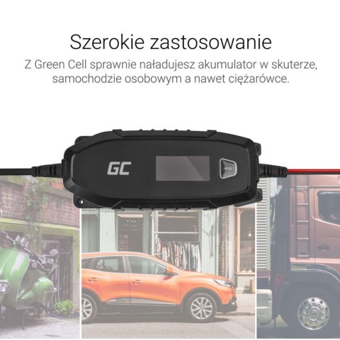 Green Cell - Ładowarka, prostownik do Akumulatorów 6V / 12V (4A) z funkcją inteligentnej diagnostyki Green Cell - Ładowarka, prostownik do Akumulatorów 6V / 12V (4A) z funkcją inteligentnej diagnostyki