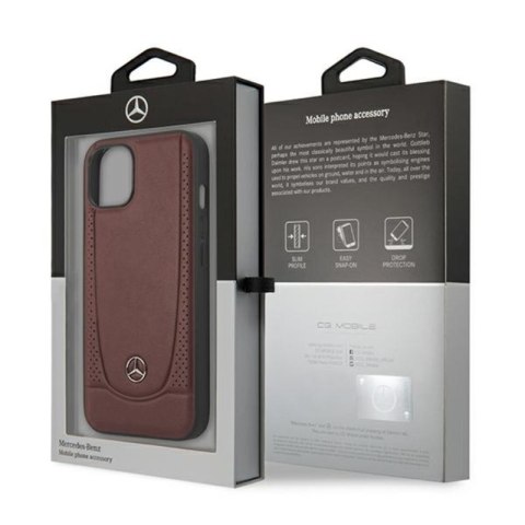 Mercedes Leather Urban Line - Etui iPhone 13 mini (czerwony) Mercedes Leather Urban Line - Etui iPhone 13 mini (czerwony)
