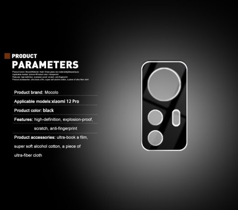 Mocolo Silk Camera Lens Glass - Szkło ochronne na obiektyw aparatu Xiaomi 12 Pro Mocolo Silk Camera Lens Glass - Szkło ochronne na obiektyw aparatu Xiaomi 12 Pro