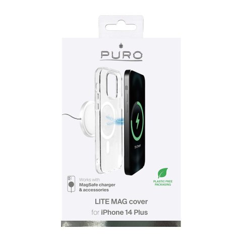 PURO LITEMAG - Etui iPhone 14 Plus MagSafe (przezroczysty) PURO LITEMAG - Etui iPhone 14 Plus MagSafe (przezroczysty)