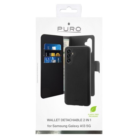 PURO Wallet Detachable - Etui 2w1 Samsung Galaxy A13 5G (czarny) PURO Wallet Detachable - Etui 2w1 Samsung Galaxy A13 5G (czarny)