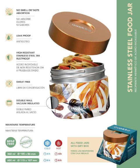 Quokka Whim Food Jar - Lunchbox termiczny / termos obiadowy 600 ml (Tropical) Quokka Whim Food Jar - Lunchbox termiczny / termos obiadowy 600 ml (Tropical)