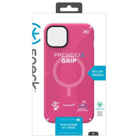 Speck Presidio2 Grip MagSafe - Antypoślizgowe etui iPhone 14 Plus (Digitalpink / Blossompink / White) Speck Presidio2 Grip MagSafe - Antypoślizgowe etui iPhone 14 Plus (Digitalpink / Blossompink / White)