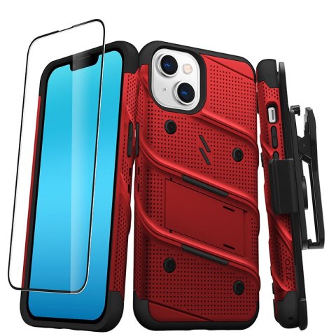 ZIZO BOLT Series - Pancerne etui iPhone 14 ze szkłem 9H na ekran + uchwyt z podstawką (czerwony) ZIZO BOLT Series - Pancerne etui iPhone 14 ze szkłem 9H na ekran + uchwyt z podstawką (czerwony)