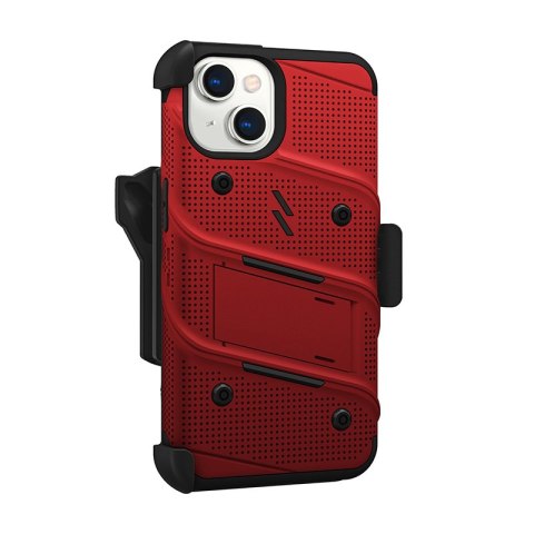 ZIZO BOLT Series - Pancerne etui iPhone 14 ze szkłem 9H na ekran + uchwyt z podstawką (czerwony) ZIZO BOLT Series - Pancerne etui iPhone 14 ze szkłem 9H na ekran + uchwyt z podstawką (czerwony)