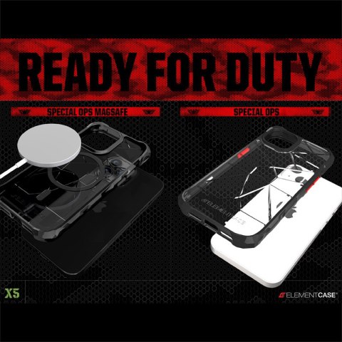 Element Case Special Ops X5 - Pancerne etui iPhone 14 (Mil-Spec Drop Protection) (Clear/Black) Element Case Special Ops X5 - Pancerne etui iPhone 14 (Mil-Spec Drop Protection) (Clear/Black)