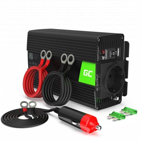 Green Cell - Przetwornica napięcia Inwerter 24V na 230V 500W/1000W Czysta sinusoida Green Cell - Przetwornica napięcia Inwerter 24V na 230V 500W/1000W Czysta sinusoida