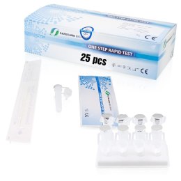 SAFECARE Szybkie testy antygenowe Covid-19 czułość >97% swoistość >99,4% 25szt.