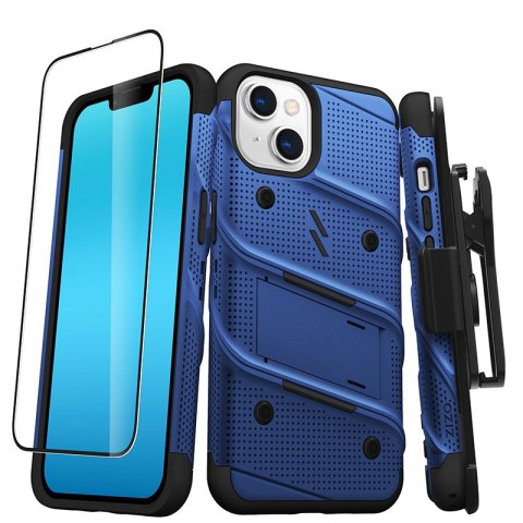 ZIZO BOLT Series - Pancerne etui iPhone 14 ze szkłem 9H na ekran + uchwyt z podstawką (niebieski) ZIZO BOLT Series - Pancerne etui iPhone 14 ze szkłem 9H na ekran + uchwyt z podstawką (niebieski)