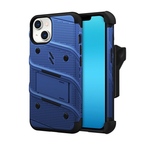 ZIZO BOLT Series - Pancerne etui iPhone 14 ze szkłem 9H na ekran + uchwyt z podstawką (niebieski) ZIZO BOLT Series - Pancerne etui iPhone 14 ze szkłem 9H na ekran + uchwyt z podstawką (niebieski)