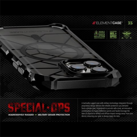 Element Case Special Ops X5 MagSafe - Pancerne etui iPhone 14 (Mil-Spec Drop Protection) (Smoke/Black) Element Case Special Ops X5 MagSafe - Pancerne etui iPhone 14 (Mil-Spec Drop Protection) (Smoke/Black)