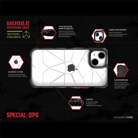 Element Case Special Ops X5 MagSafe - Pancerne etui iPhone 14 (Mil-Spec Drop Protection) (Smoke/Black) Element Case Special Ops X5 MagSafe - Pancerne etui iPhone 14 (Mil-Spec Drop Protection) (Smoke/Black)