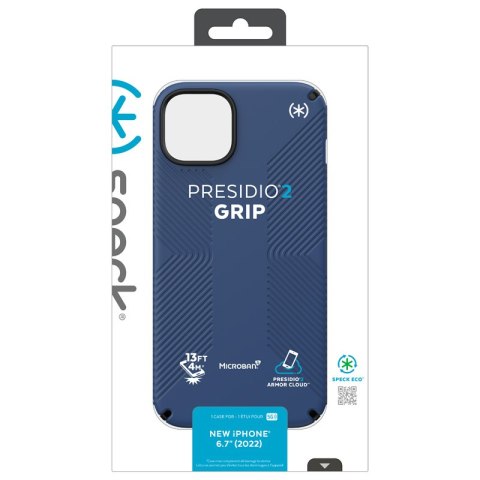 Speck Presidio2 Grip - Antypoślizgowe etui iPhone 15 Plus / 14 Plus (Coastal Blue / Black / White) Speck Presidio2 Grip - Antypoślizgowe etui iPhone 15 Plus / 14 Plus (Coastal Blue / Black / White)