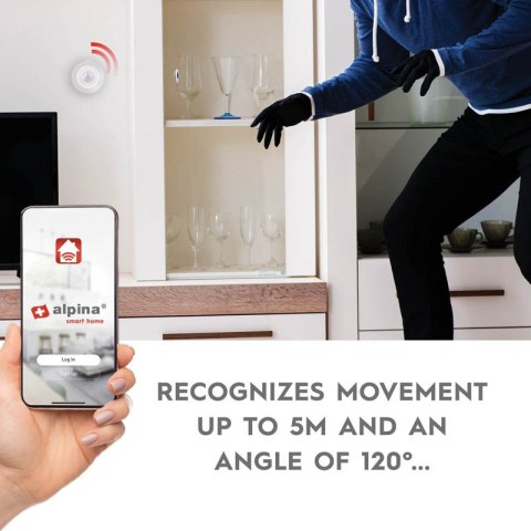 Alpina - Inteligentny czujnik ruchu PIR sieć Zigbee Alpina - Inteligentny czujnik ruchu PIR sieć Zigbee
