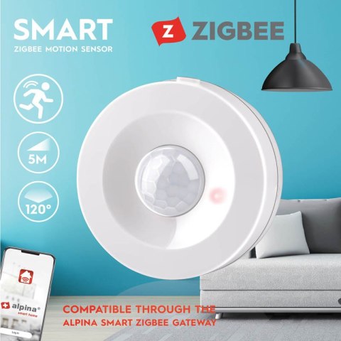 Alpina - Inteligentny czujnik ruchu PIR sieć Zigbee Alpina - Inteligentny czujnik ruchu PIR sieć Zigbee
