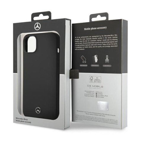Mercedes Silicone Line MagSafe - Etui iPhone 14 Plus (czarny) Mercedes Silicone Line MagSafe - Etui iPhone 14 Plus (czarny)
