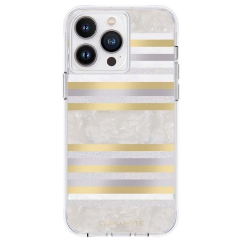 Case-Mate Pearl Stripes MagSafe - Etui iPhone 14 Pro Max zdobione masą perłową (Pearl Stripes) Case-Mate Pearl Stripes MagSafe - Etui iPhone 14 Pro Max zdobione masą perłową (Pearl Stripes)