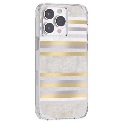 Case-Mate Pearl Stripes MagSafe - Etui iPhone 14 Pro Max zdobione masą perłową (Pearl Stripes) Case-Mate Pearl Stripes MagSafe - Etui iPhone 14 Pro Max zdobione masą perłową (Pearl Stripes)