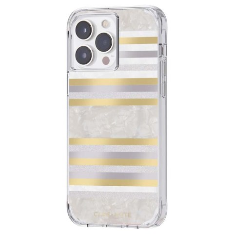 Case-Mate Pearl Stripes MagSafe - Etui iPhone 14 Pro Max zdobione masą perłową (Pearl Stripes) Case-Mate Pearl Stripes MagSafe - Etui iPhone 14 Pro Max zdobione masą perłową (Pearl Stripes)