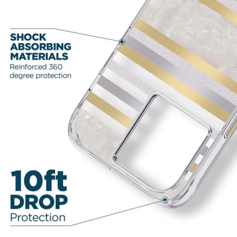 Case-Mate Pearl Stripes MagSafe - Etui iPhone 14 Pro Max zdobione masą perłową (Pearl Stripes) Case-Mate Pearl Stripes MagSafe - Etui iPhone 14 Pro Max zdobione masą perłową (Pearl Stripes)