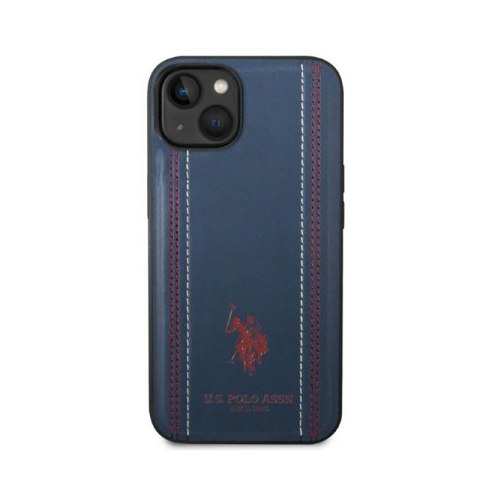 US Polo Assn Leather Stitch - Etui iPhone 14 Plus (granatowy) US Polo Assn Leather Stitch - Etui iPhone 14 Plus (granatowy)