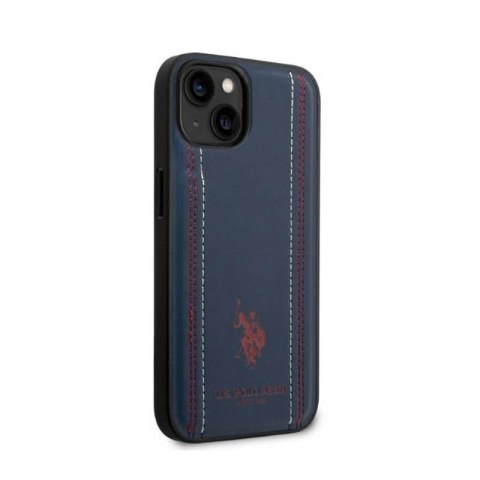 US Polo Assn Leather Stitch - Etui iPhone 14 Plus (granatowy) US Polo Assn Leather Stitch - Etui iPhone 14 Plus (granatowy)
