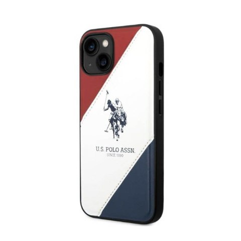 US Polo Assn Tricolor Embossed - Etui iPhone 14 Plus (biały) US Polo Assn Tricolor Embossed - Etui iPhone 14 Plus (biały)