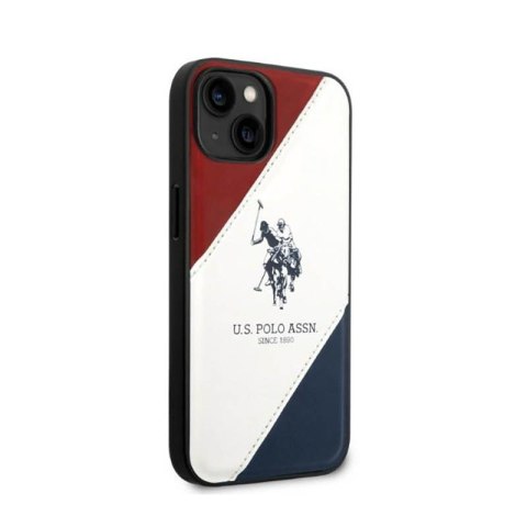 US Polo Assn Tricolor Embossed - Etui iPhone 14 Plus (biały) US Polo Assn Tricolor Embossed - Etui iPhone 14 Plus (biały)