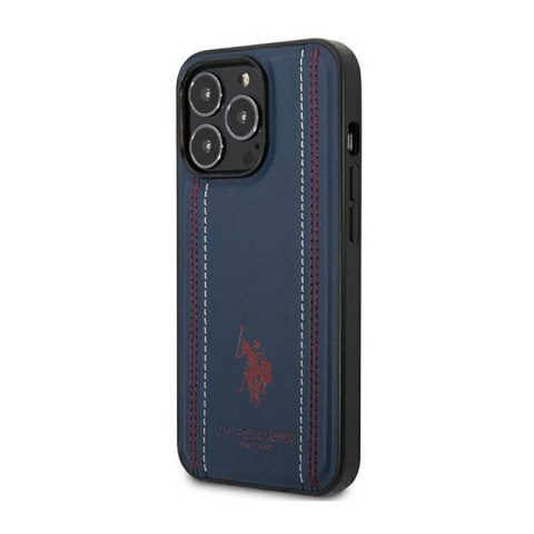 US Polo Assn Leather Stitch - Etui iPhone 14 Pro Max (granatowy) US Polo Assn Leather Stitch - Etui iPhone 14 Pro Max (granatowy)