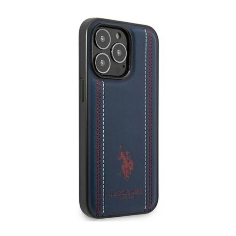 US Polo Assn Leather Stitch - Etui iPhone 14 Pro Max (granatowy) US Polo Assn Leather Stitch - Etui iPhone 14 Pro Max (granatowy)