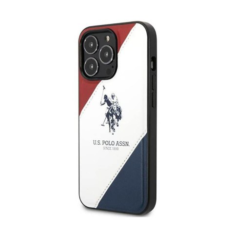 US Polo Assn Tricolor Embossed - Etui iPhone 14 Pro Max (biały) US Polo Assn Tricolor Embossed - Etui iPhone 14 Pro Max (biały)
