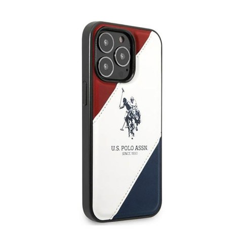 US Polo Assn Tricolor Embossed - Etui iPhone 14 Pro Max (biały) US Polo Assn Tricolor Embossed - Etui iPhone 14 Pro Max (biały)