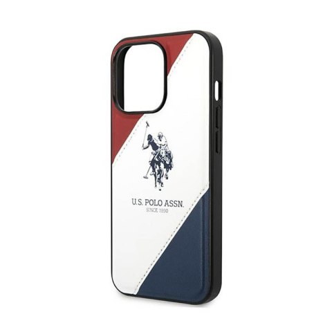 US Polo Assn Tricolor Embossed - Etui iPhone 14 Pro Max (biały) US Polo Assn Tricolor Embossed - Etui iPhone 14 Pro Max (biały)
